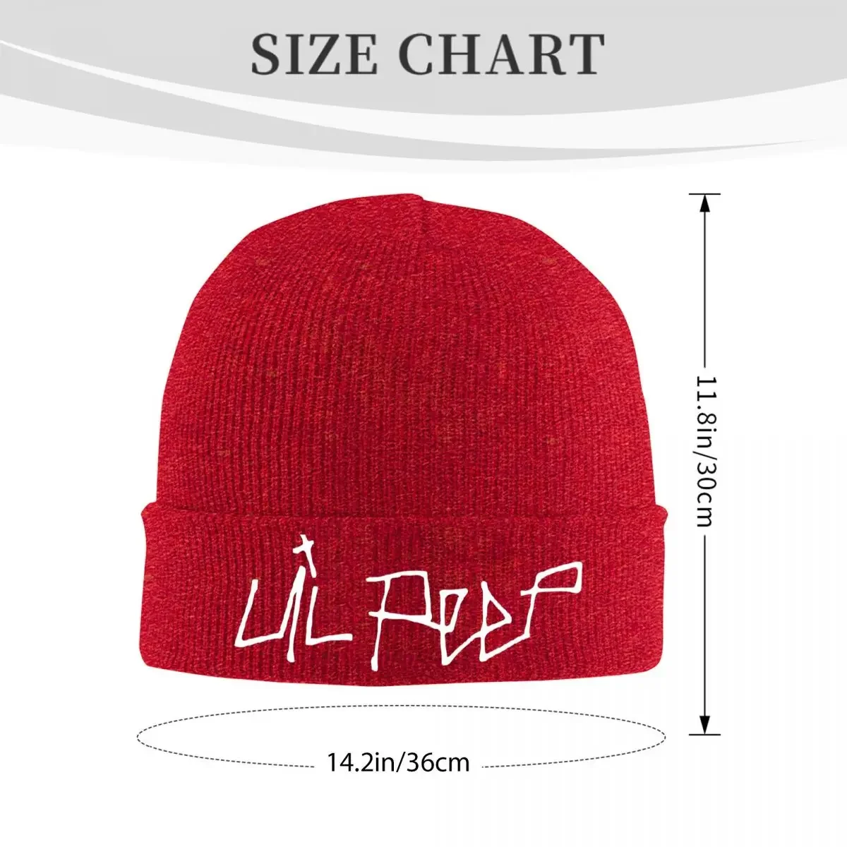 Lil Peep Hellboy Logo Beanie Hats Vintage Caps Unisex Adult Hippie Skullies Beanies Autumn Winter Design Elastic Beanie Hat