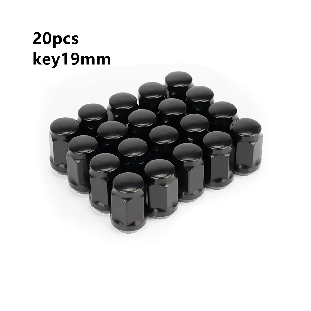 Black Cone Seat Lug Nuts 12x1.25，12x1.5，1/2-30，14x1.5 Wheel Nuts with 19mm(3/4