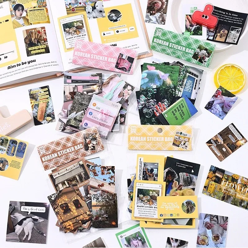 50PCS Ins Style Seasons Moments Schöne Landschaft Alltag Graffiti Aufkleber für Hand Konto Aufkleber BulingBulingStickers Store