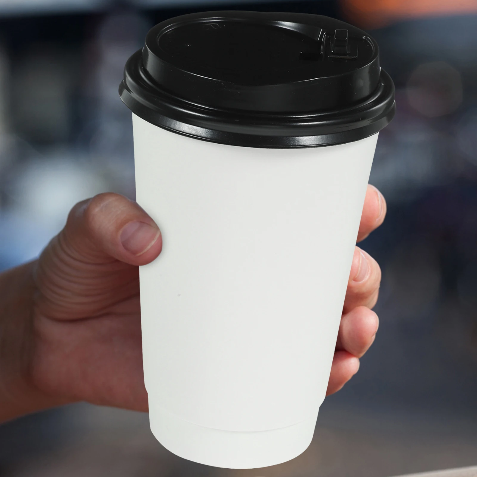 

1 Set Of Disposable Coffee Household Paper Leakproof Thick Portable Cups For Hot Drinks Juice Tea Milk 12Oz Beverage Packaging