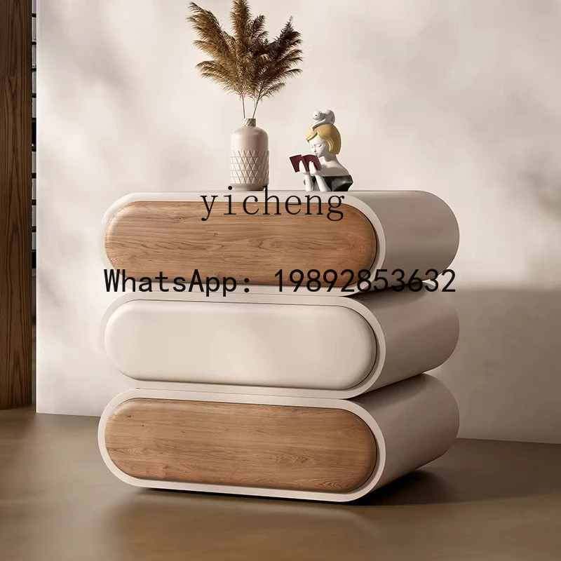 

X3 Bedside Table Bedroom Solid Wood Bedside Storage Cabinet New Model