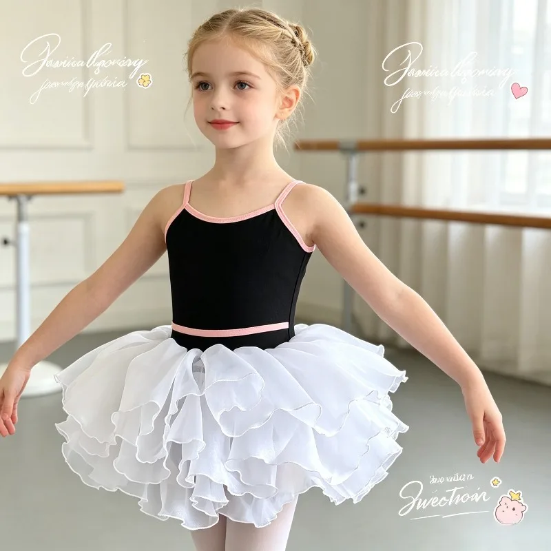 

Ballet Leotard Spaghetti Strap Dance Bodysuit Summer Professional Exam Training Costume Back Cross Elastic Soft Practice Slim