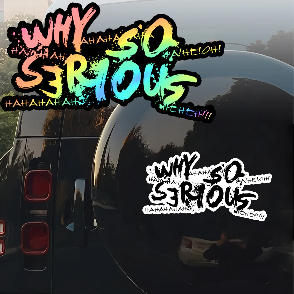 

1 шт. Водонепроницаемые наклейки «Why So Serious Joker» для мотоциклов, топливных баков, гоночных шлемов, автомобильных окон, багажников, декоративные элементы