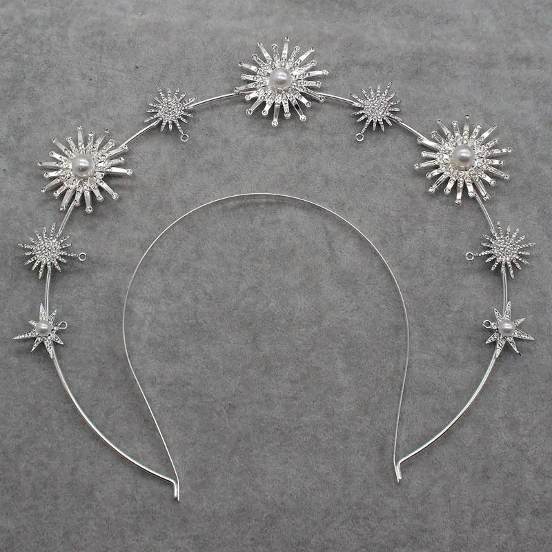 DIY Kit Gold Stars Boho Stars Sun Moon Halo Crown Headpiece Goddess Headband Bridal Maternity Crown For Photoshoot