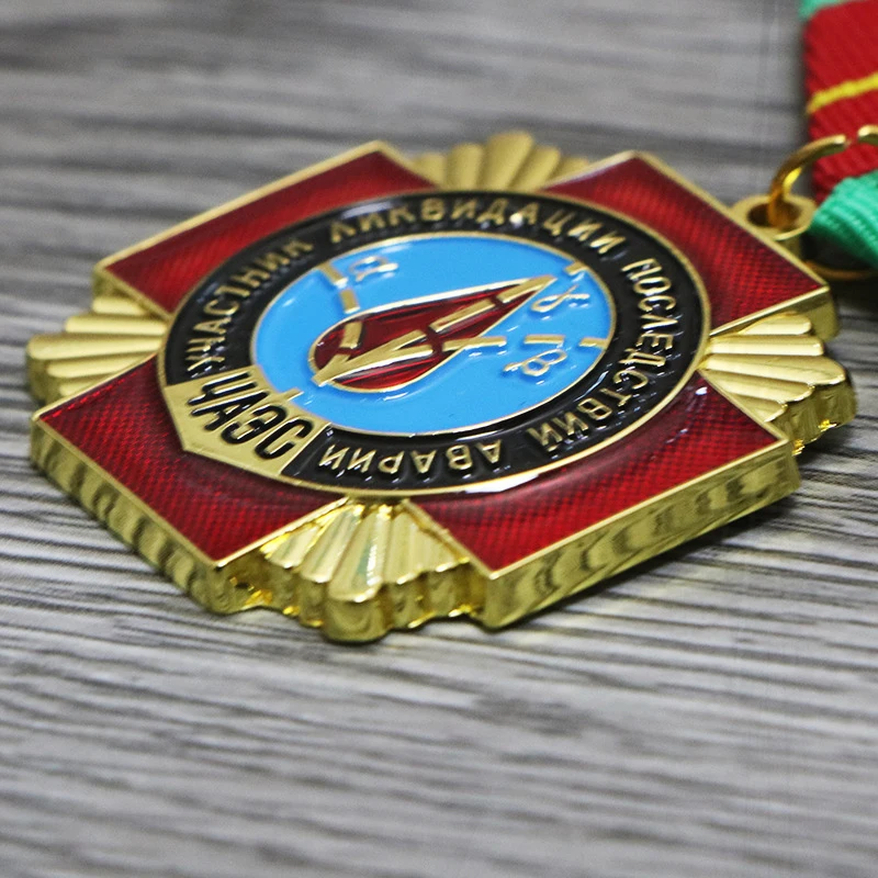 Ukraine Chernobyl Nuclear Power Plant Explosion Rescue Medal for Rescuers Reproduced Soviet Hanging Edition