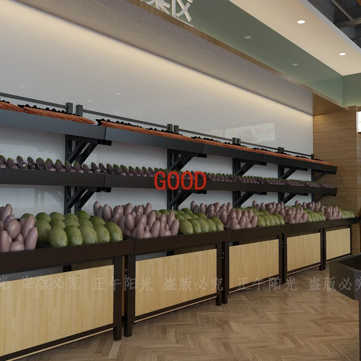 Nakajima Shelf Fruit Store Shelf Display Rack