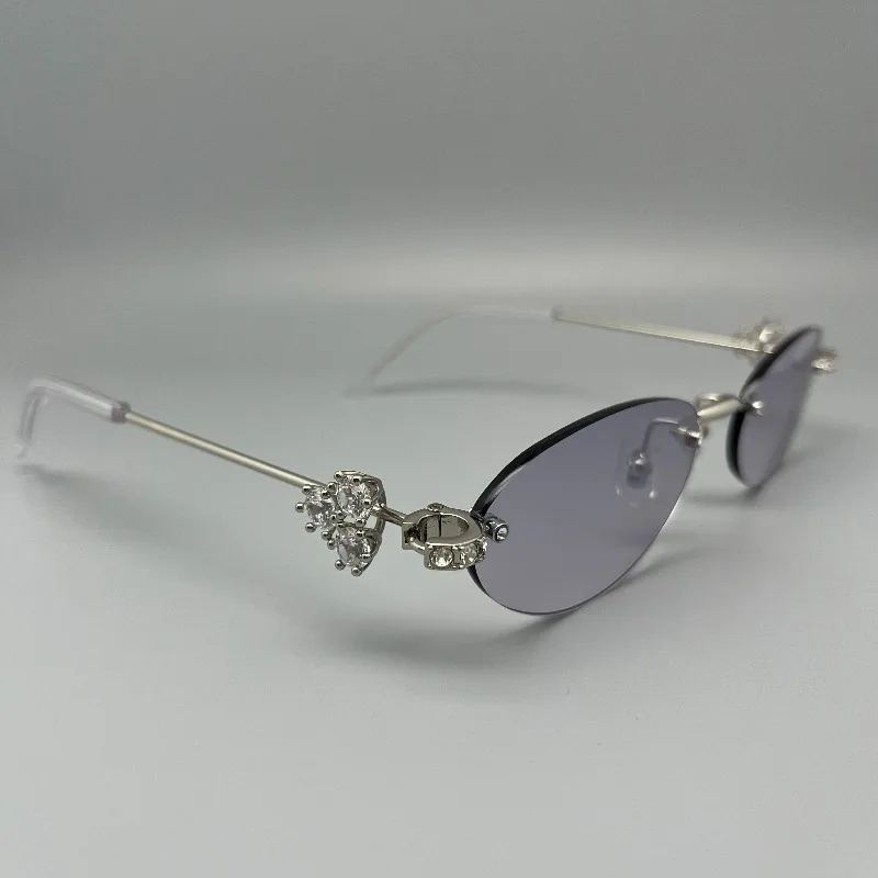 

GM Rimless Oval Sunglasses Women Men Luxury Designer Popular Travel Small Frame Sun Glasses Ladies Korean Style Eyewear