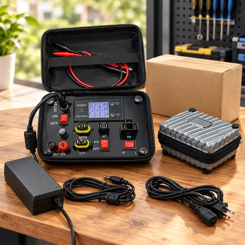 For Universal Car Light Mini Test Bench Global Standard Voltage 12V 120W High Power Output