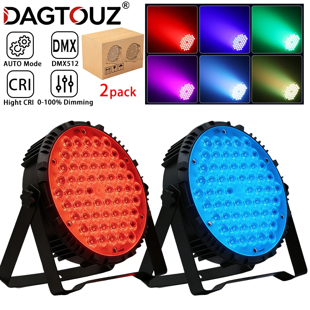 

Светодиодные диско-лампы DAGTOUZ, 2 шт., 60 светодиодов, с DMX512 и звуковым управлением – идеально подходят для свадеб, фестивалей, оформления сцен и мероприятий.