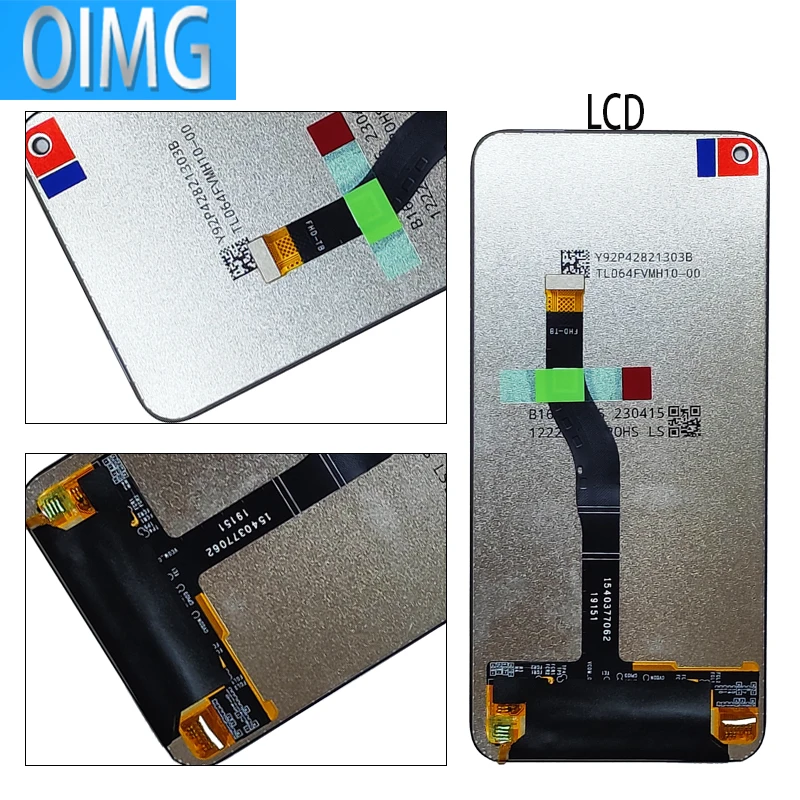 For Honor View 20 LCD Display Original With Frame V20 Touch Screen Models PCT AL10 TL10 L29 Panel Digitizer Replacement Parts