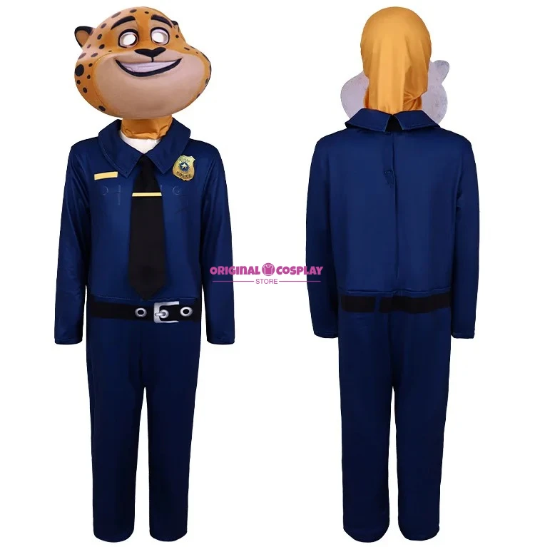 

Zootopia 2 Officer Leopard Benjamin Sloth Jumpsuit Cosplay Costume Halloween Costume Masquerade Party Clothing for Kids