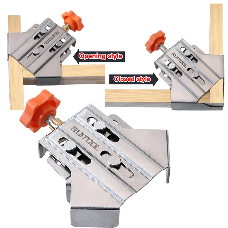 Imagem -02 - Grampos de Canto para Carpintaria 90 Graus Posicionamento Fixo Braçadeira de Ângulo Direito Faça Você Mesmo Ferramenta Aço Inoxidável