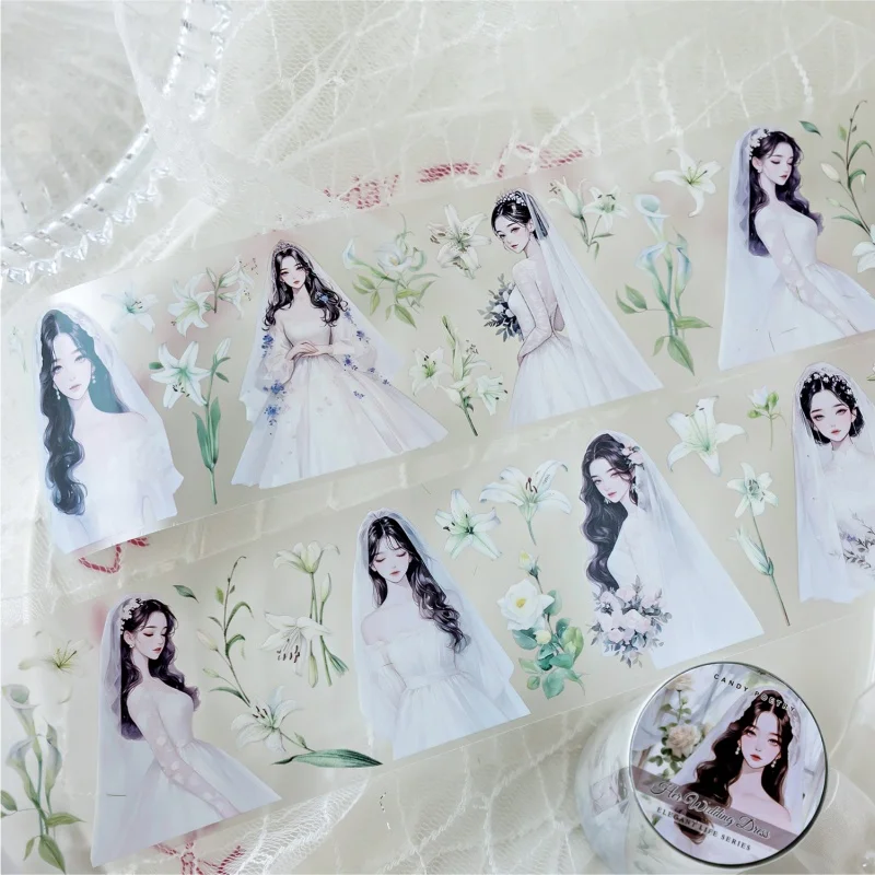 1PCS Elegant Life Series Tape Paste Journal Create Scene Collage Scrapbook Decorative Stickers Adhesive Tape