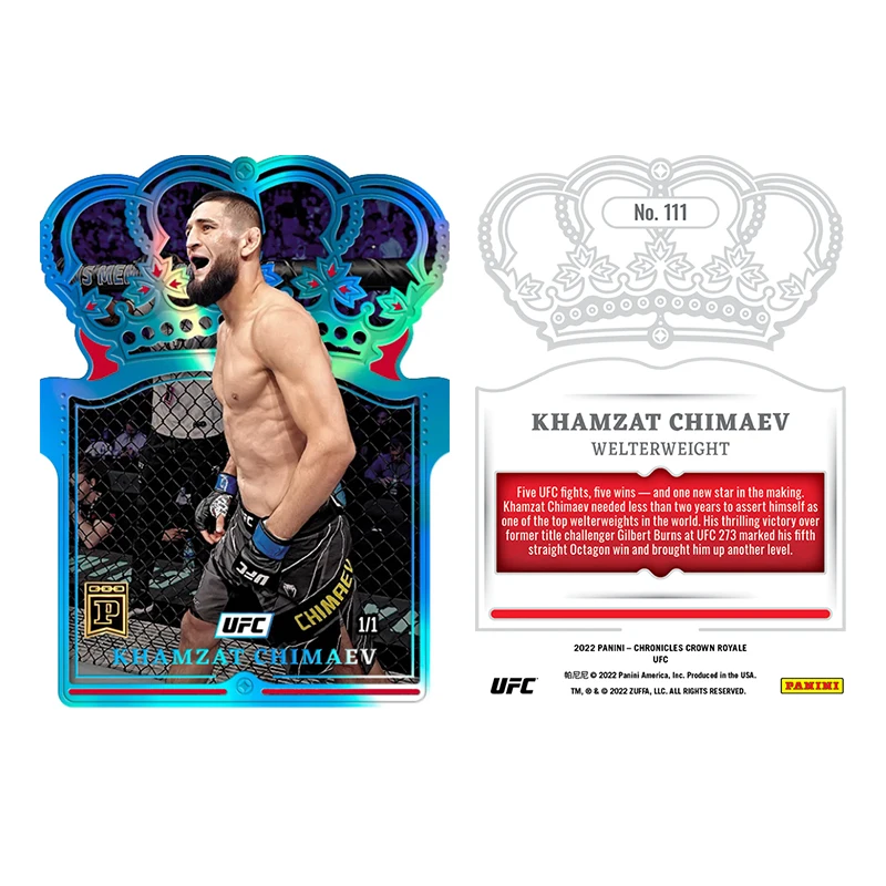 Diy Homemade Panini UFC Series Jon Jones Khamzat Chimaev Conor Mcgregor Collection Flash Card Toys Gift - view 2