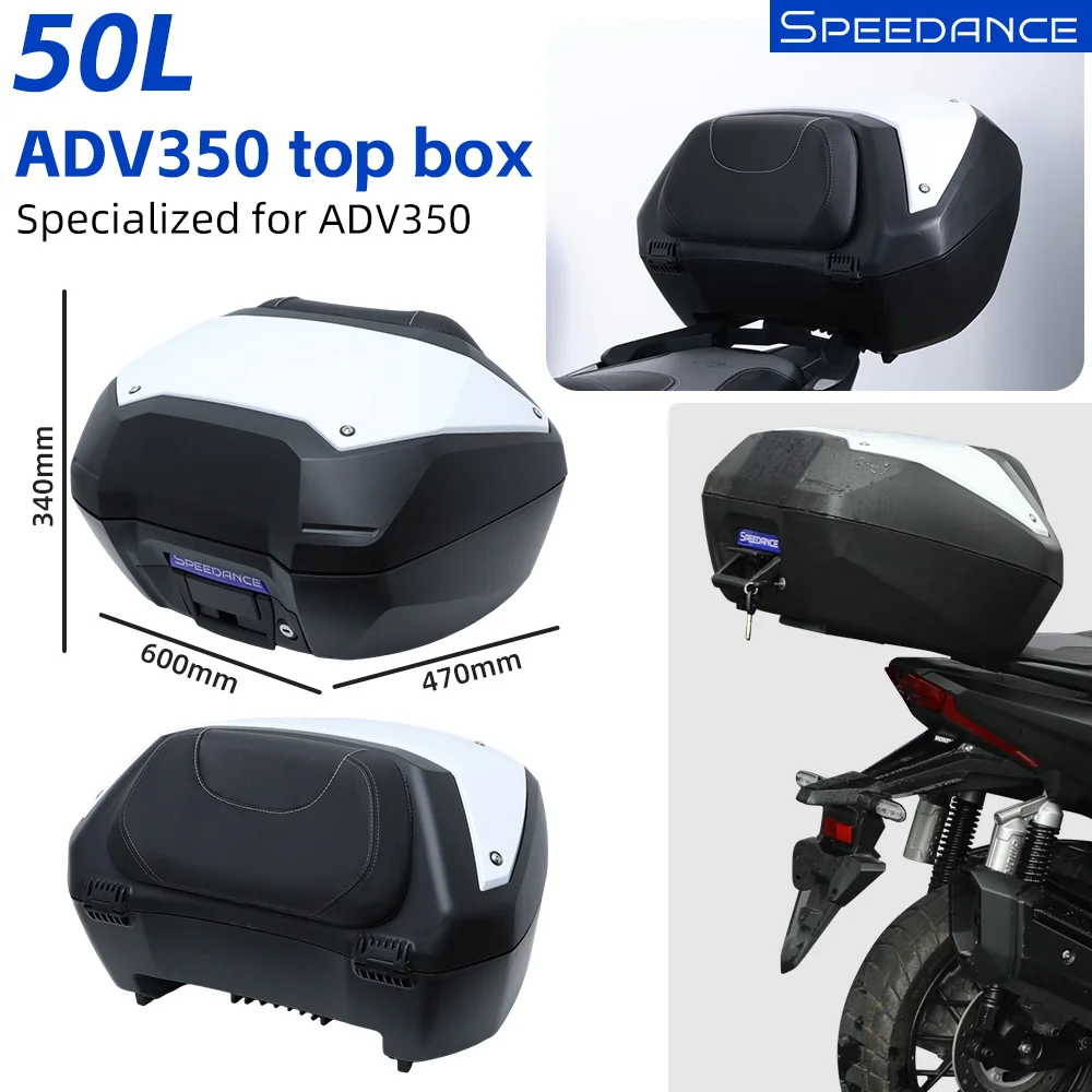 

SPD Motorcycle Top Box for Honda ADV350, Quick Release Rear Luggage Case, OEM Hole Mount Bauletto Moto