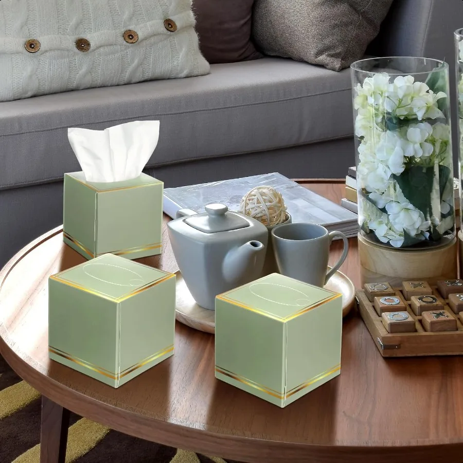 12個入りフェイシャルティッシュキューブボックス、フェイシャルティッシュボックス、600枚入り、3プライ、正方形ティッシュ、ソフトティッシュペーパー、車、ポケット、トイレ用バルク