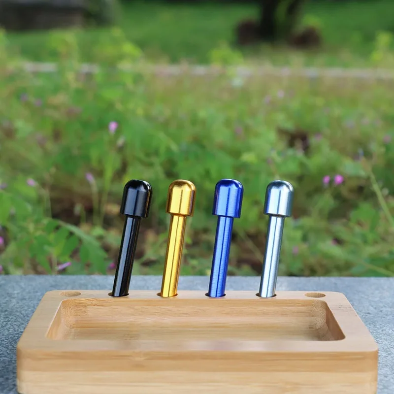 New portable Metal DIY various colors Snuff bottle mini Snuff pipe Personalized High Quality Portable Light-weight Snuff stick