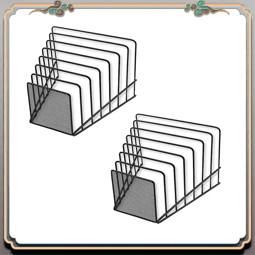 

Durable 2 Pack Multi Step File Organizer Incline Desktop File Sorter Metal Wire Mesh Step File Letter Sorter, 7 Sections