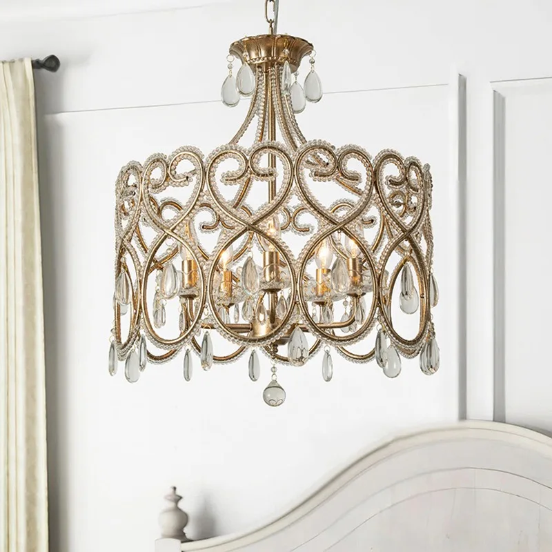 American Ceiling Living Room Lamp Dining Balcony Cloakroom Chandeliers Creative Modern French Luxury