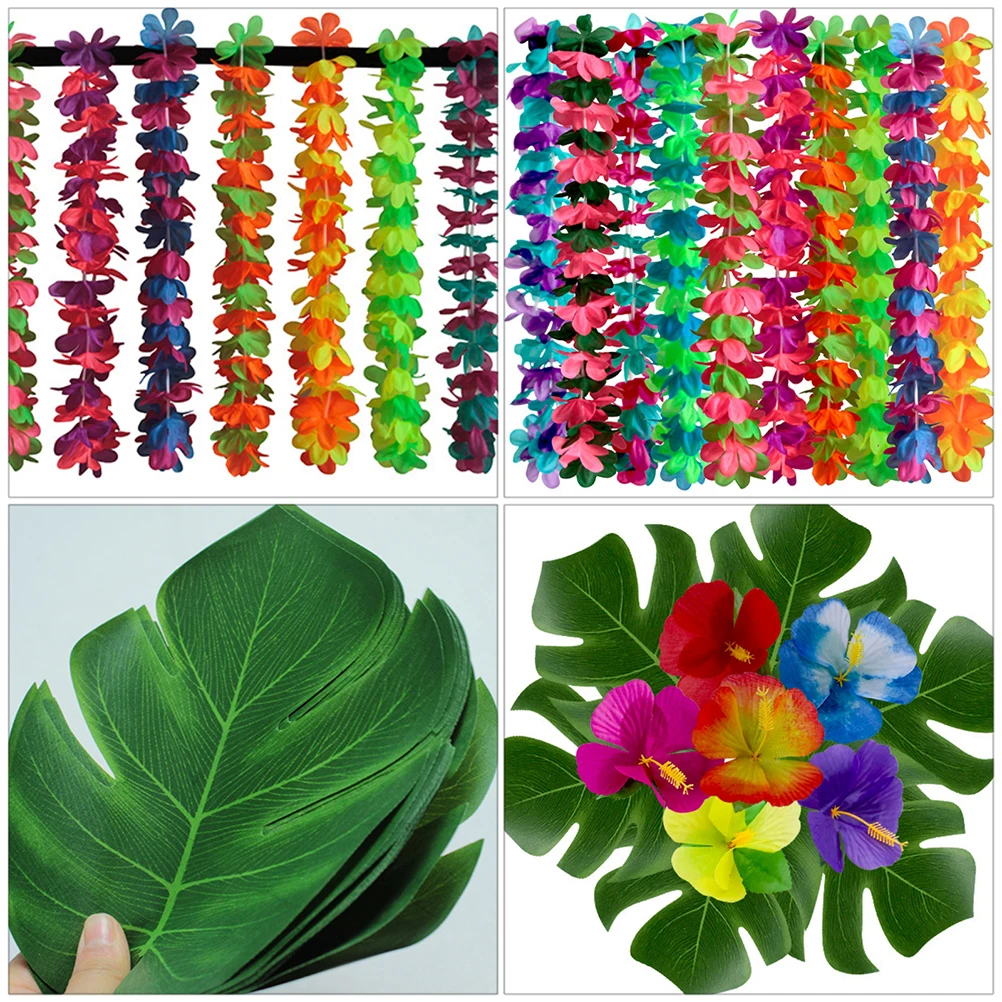 

1 Set Hawaiian Party Decorations Table Skirt Tassel Set Vibrant Color Material Perfect For Pool Luau Parties Tropical