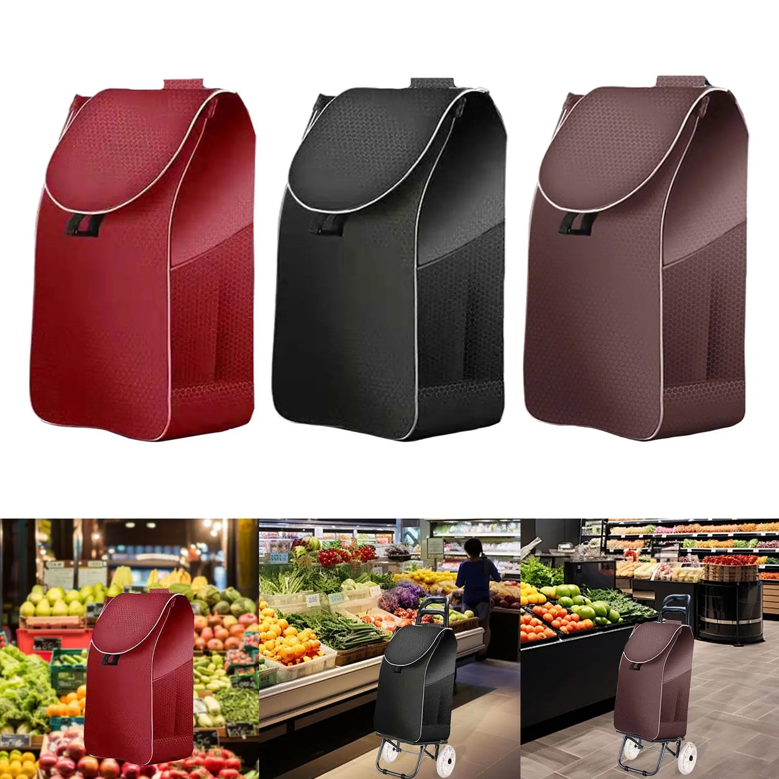 Torba na koszyk na zakupy, zewnętrzna torba z tkaniny Oxford, składany organizer na torbę