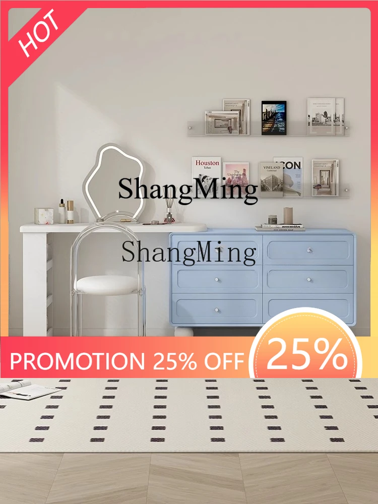 

FG simple tone cream wind, bedside chest, dresser, integrated bedroom telescopic table