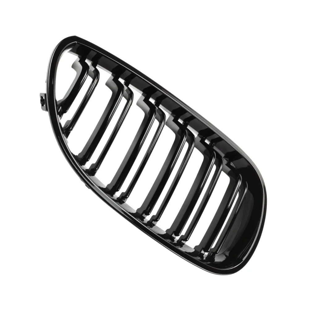 Front Kidney Grille Double Slats Glossy Black For BMW 5 series E60 520i 523i 525i 528i 530i 535i 550i 2003 2004 2005 2006-2009