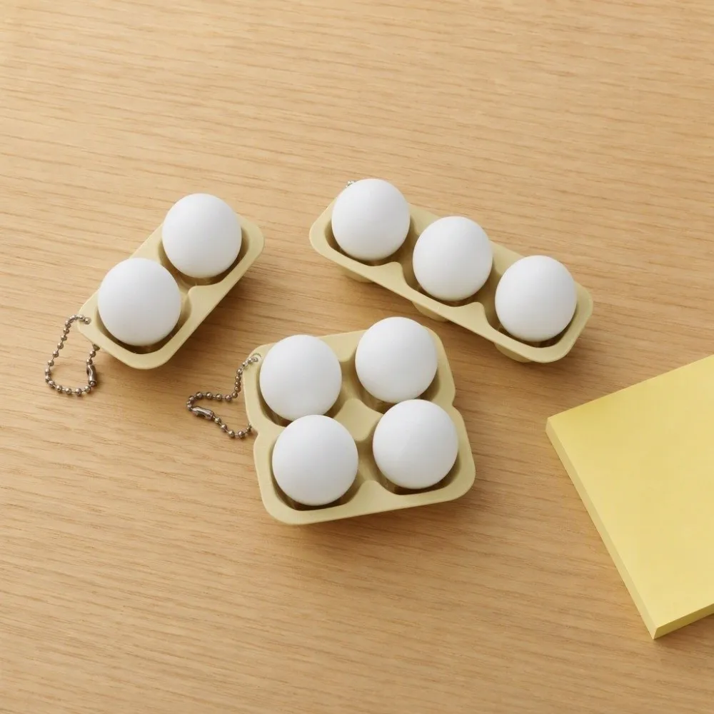 3D Printed Egg Tray Clicker Novelty Relaxed Button Clicker Keyring Portable Cute Funny Fidget Backpack Pendant