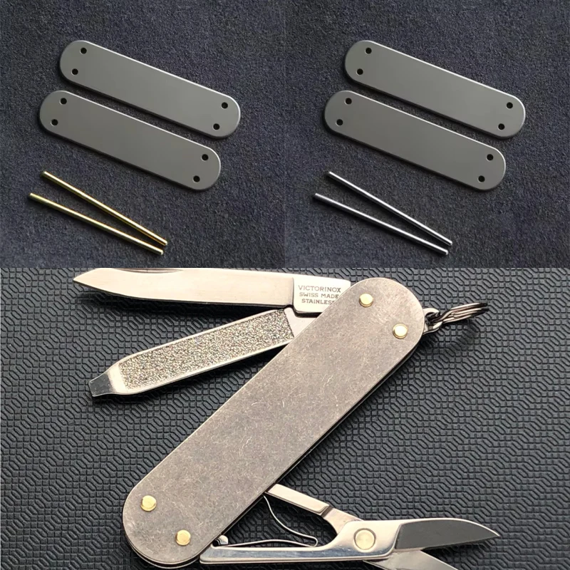 

2 типа на заказ, фиксированная версия с заклепками, титановая ручка, весы для 58 мм, швейцарские армейские ножи Victorinox, замена аксессуаров, часть