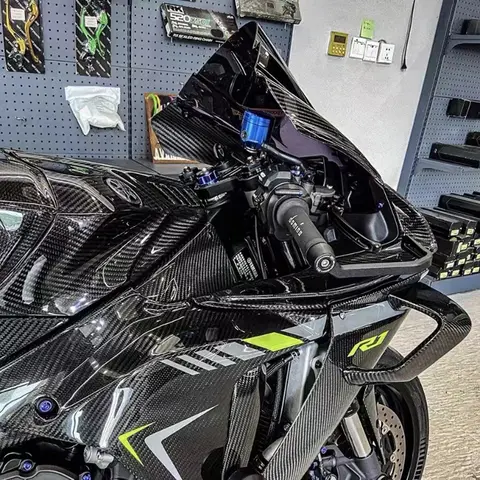 YZF-R1 YAMAHA R1 R1M 2015-2022 YZF-R6 2017-2022 오토바이 Winglets 공기 역학 측면 고정 날개 패널 페어링 키트 ABS Pla
