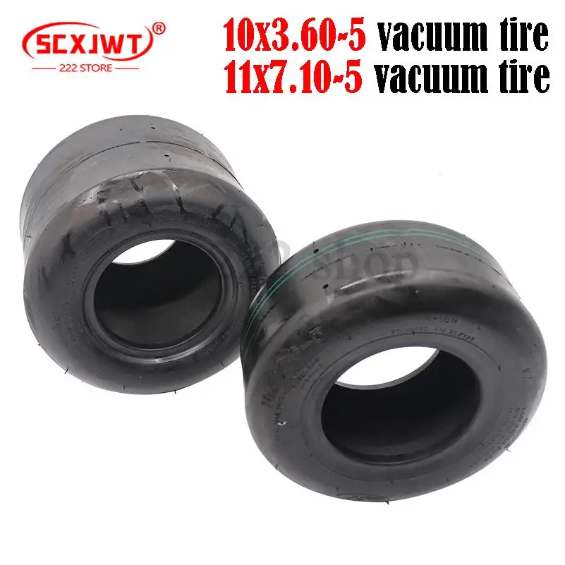 

High Quality 10x3.60-5 Go Karts Tubeless Tyre Rain Pattern for DIY Go Karts ATV Wheel 11x7.10-5 Vacuum Tire
