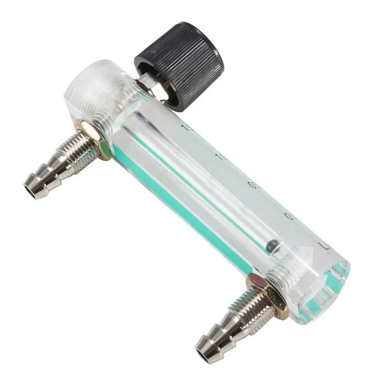 LZB-6M 0-1.5 LPM Flowmeter Gas 8mm Hose Fitting Adjustable Oxygen Flowmeter Regulator Soft Tube for Hospitals Oxygen Bar