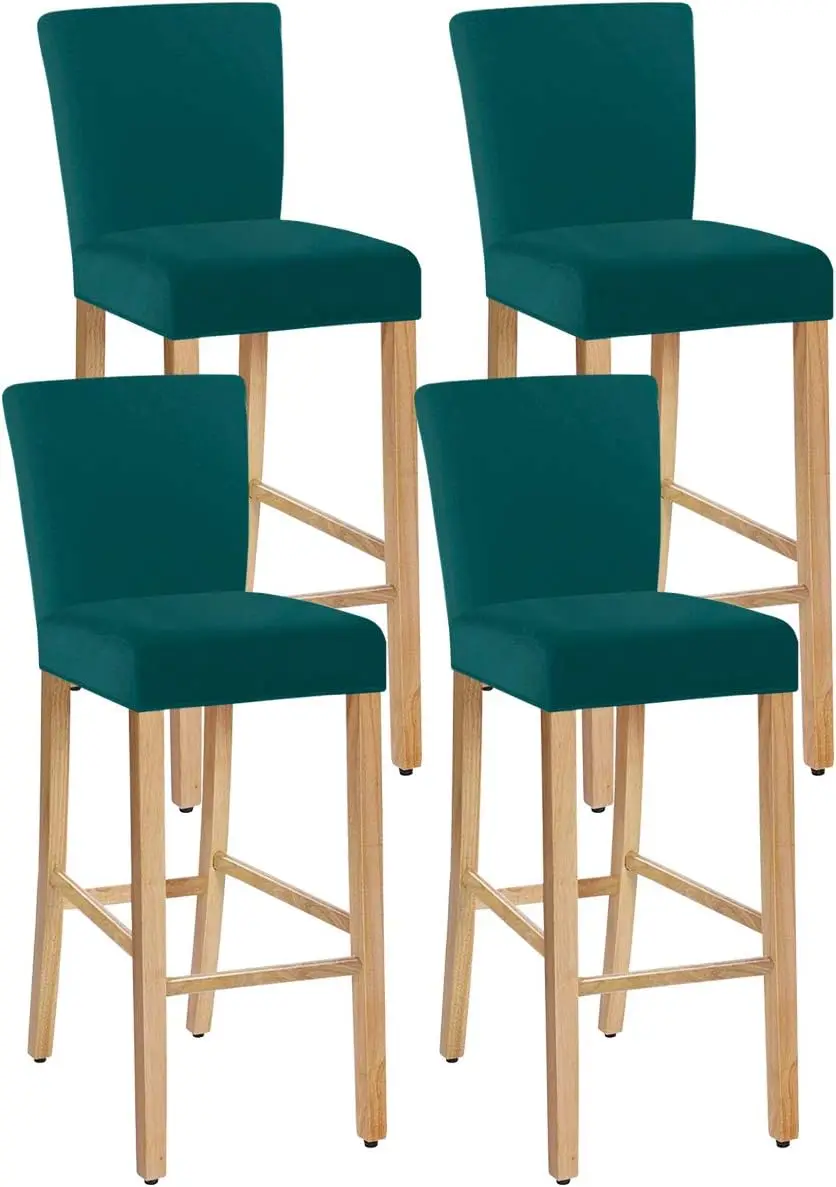 

Stretch Removable Washable Dining Room Chair Covers,Bar Stool Covers,Barstool Chair Slipcovers Pub Counter Seat Cover (Dark