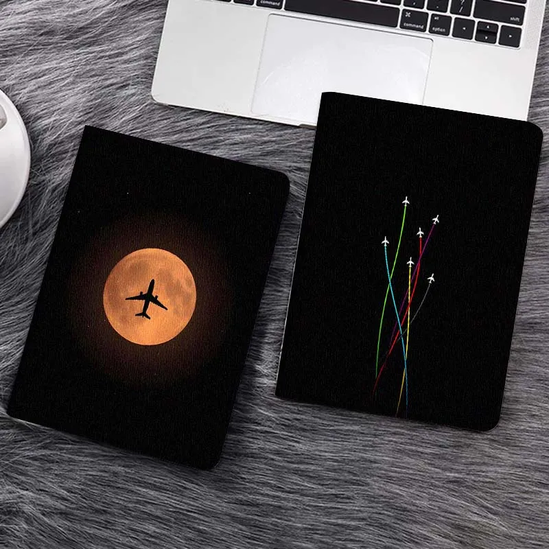 

Plane Flying Full Moon Tablet Case For Samsung Galaxy Tab S7 S8 S9 S10 FE Lite Gift