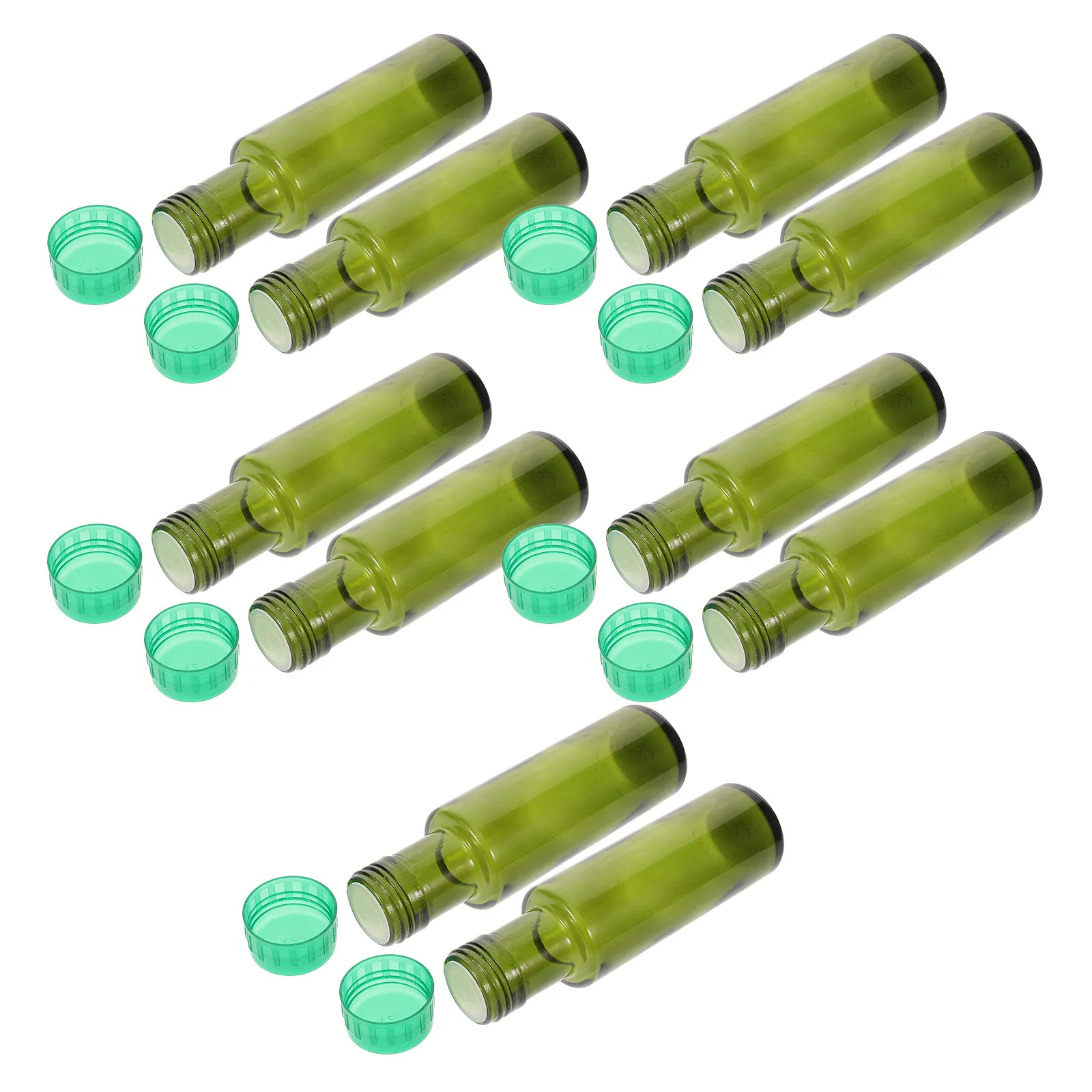 10Pcs Glass Olive Oil Bottle Dispenser Leakproof 100Ml Round Airtight Container for Kitchen Cooking Travel Dressing Vinegars