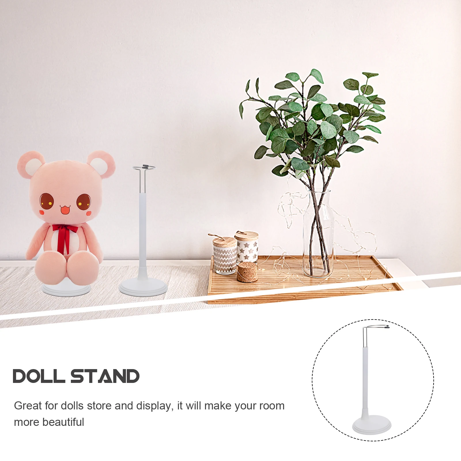 

Support Frame Bracket Holder Stand Display for Stuffed Animal Bear Toy Storage Figurine