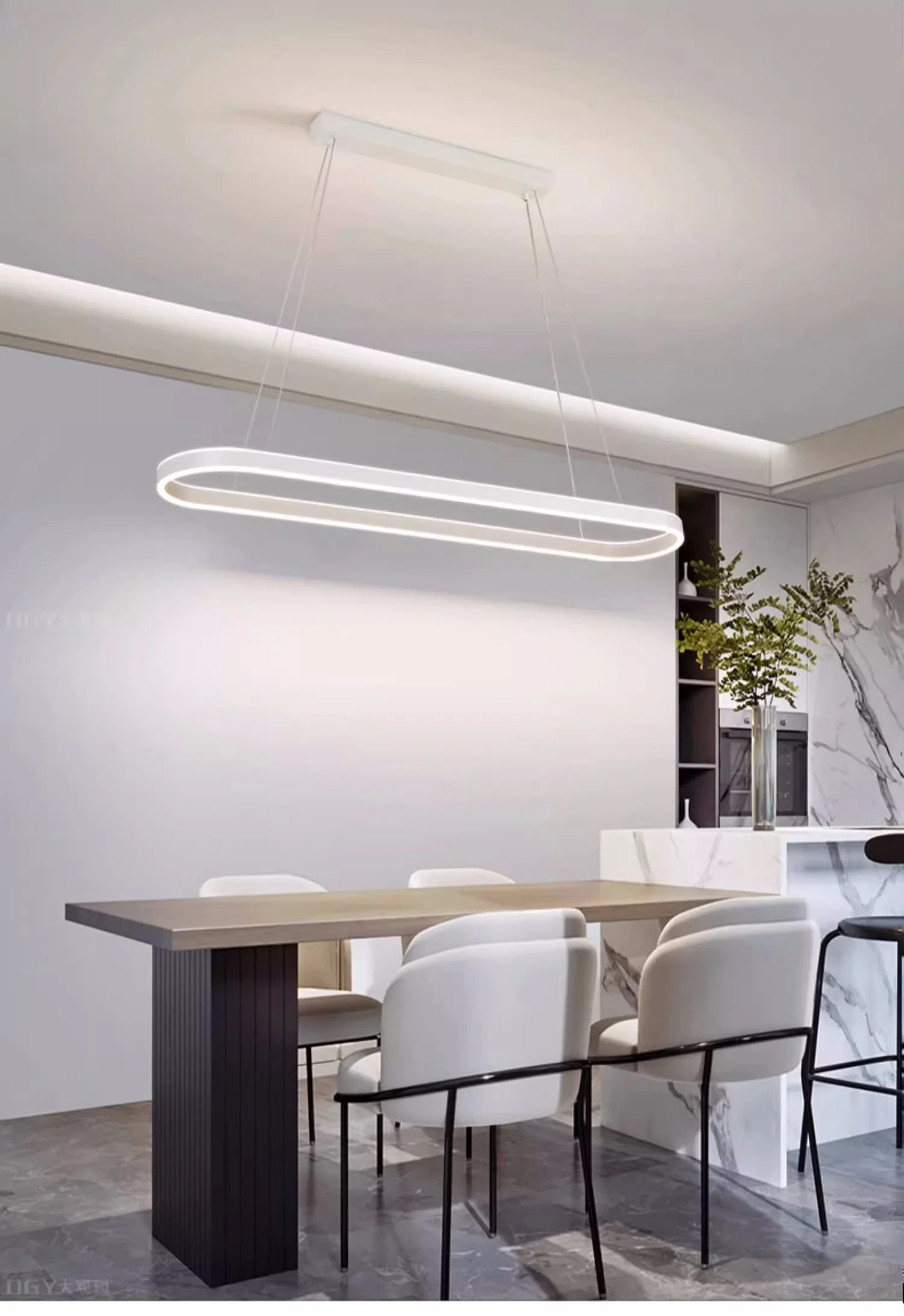 Nordic Minimalism Oval LED Pendant Light