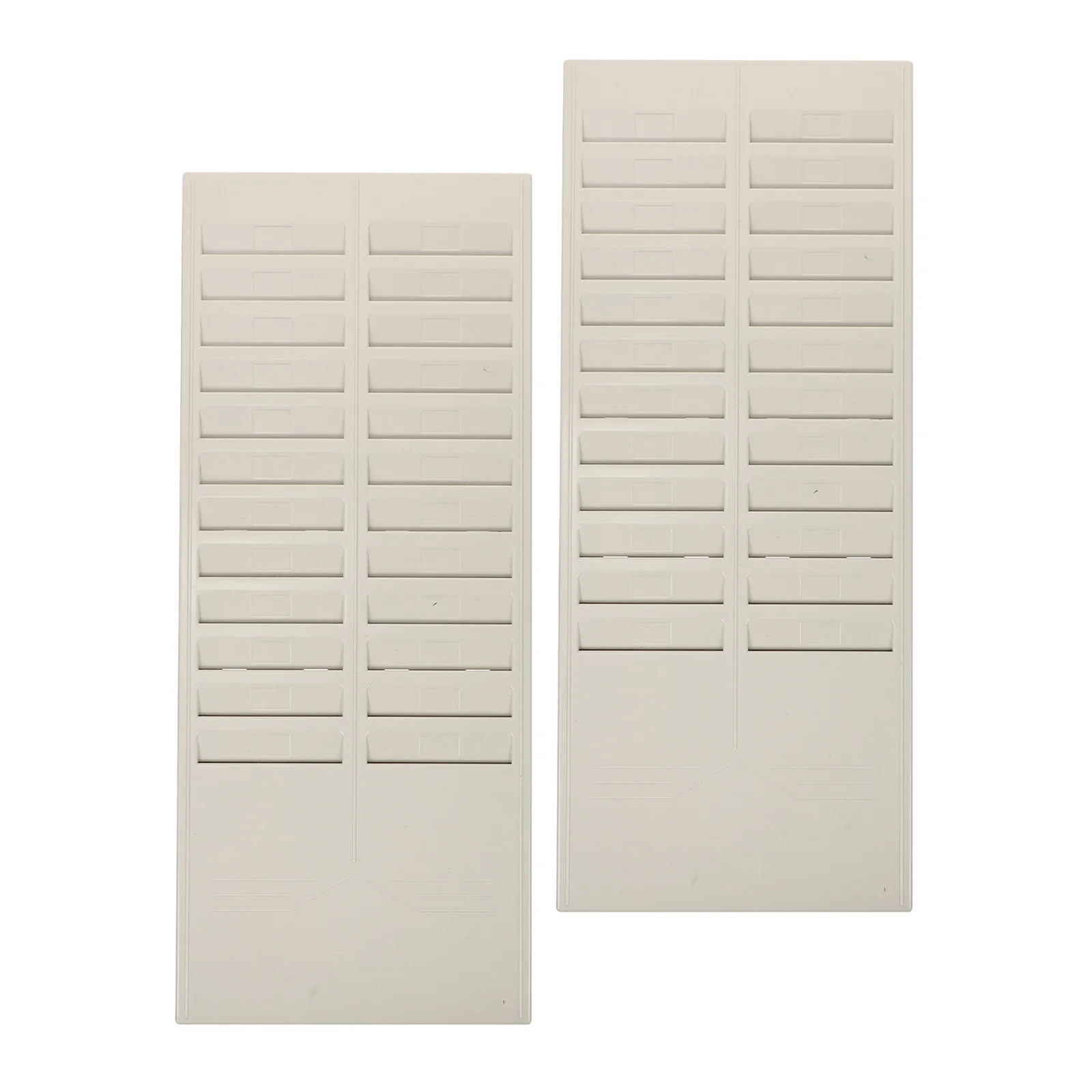 2 Stück Zeiterfassungskartenhalter Kunststoff 24 Slots Rack Mitarbeiter Abzeichen Organizer Büro Schreibtischzubehör 20,04 x 8,25 Zoll