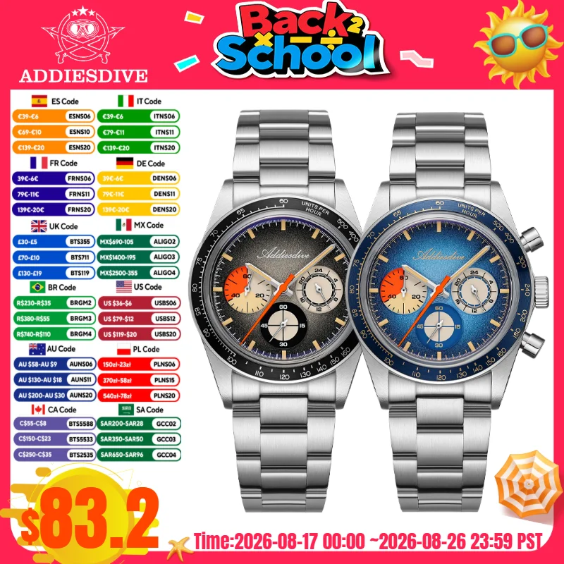 Rolex Watch Submariner - ADDIESDIVE Top Brand AD2551 Chronograph Watch