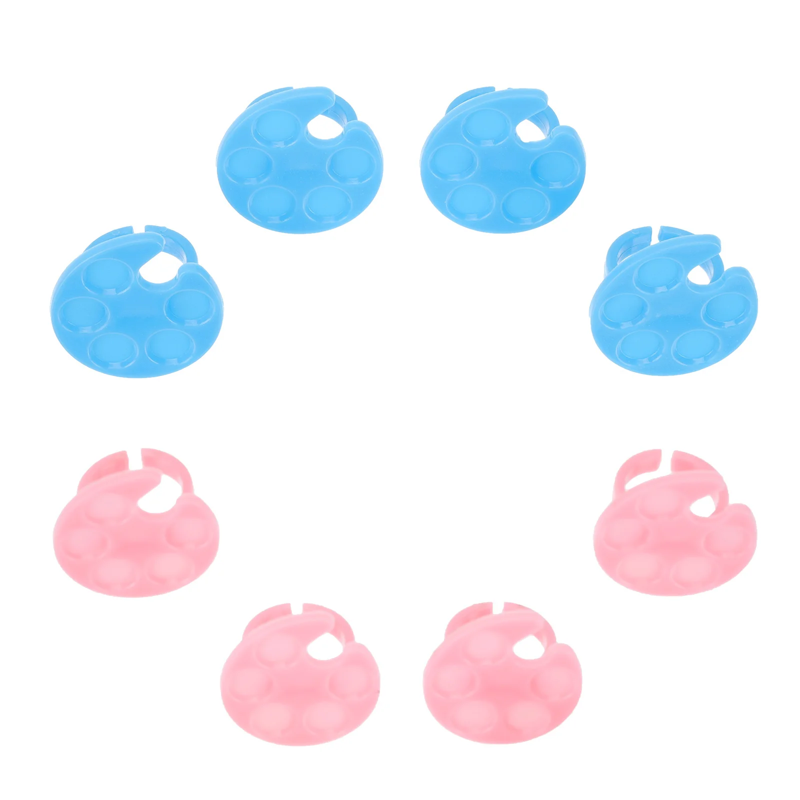 

20Pcs Manicure Ring Pallets Professional Nail Art Pallet Color Mixing Plate Practical Nail Beautify Supplies Manicure Pallet