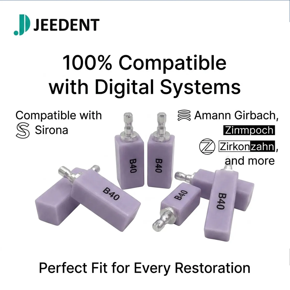 Dental C14/B40 Lithium Disilicate Blocks HT LT Glass Ceramic Material for Sirona Cerec CAD/CAM Milling Dental Lab Supplies view 2