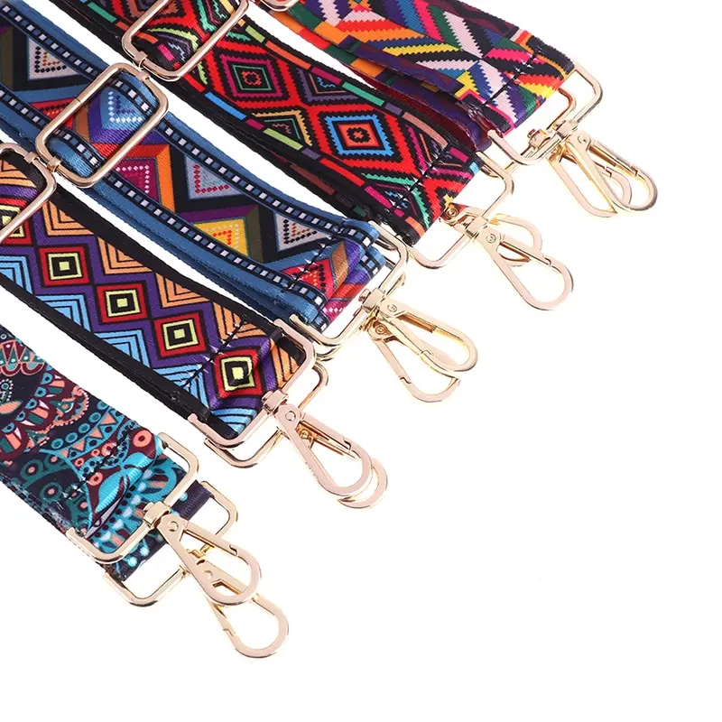 140CM Bag Handle Bag Strap For Women Removable DIY Shoulder Rainbow Handbag Accessories Cross Body Messenger Nylon Bag Straps