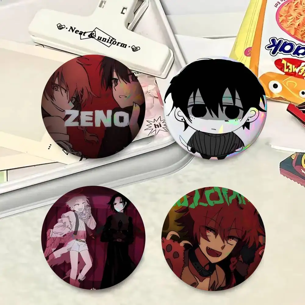 Anime Game Zeno Remake Enamel  Badge Creative Round Plastic Brooch Clothes Decorative Pins Jewelry Gifts for Friends