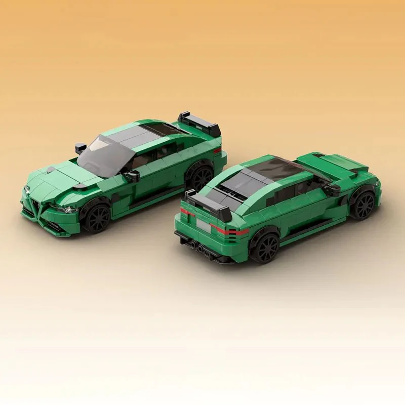 

MOC Building Blocks 8-Grid Classic Car Model DIY Assembly Bricks Set Creative Vehicle Toy Gift