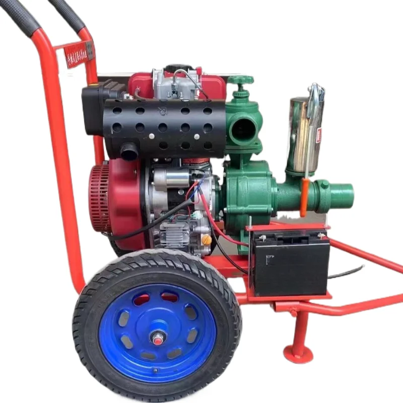 Diesel engine water pump integrated machine farmland irrigation  high lift double impeller kill type