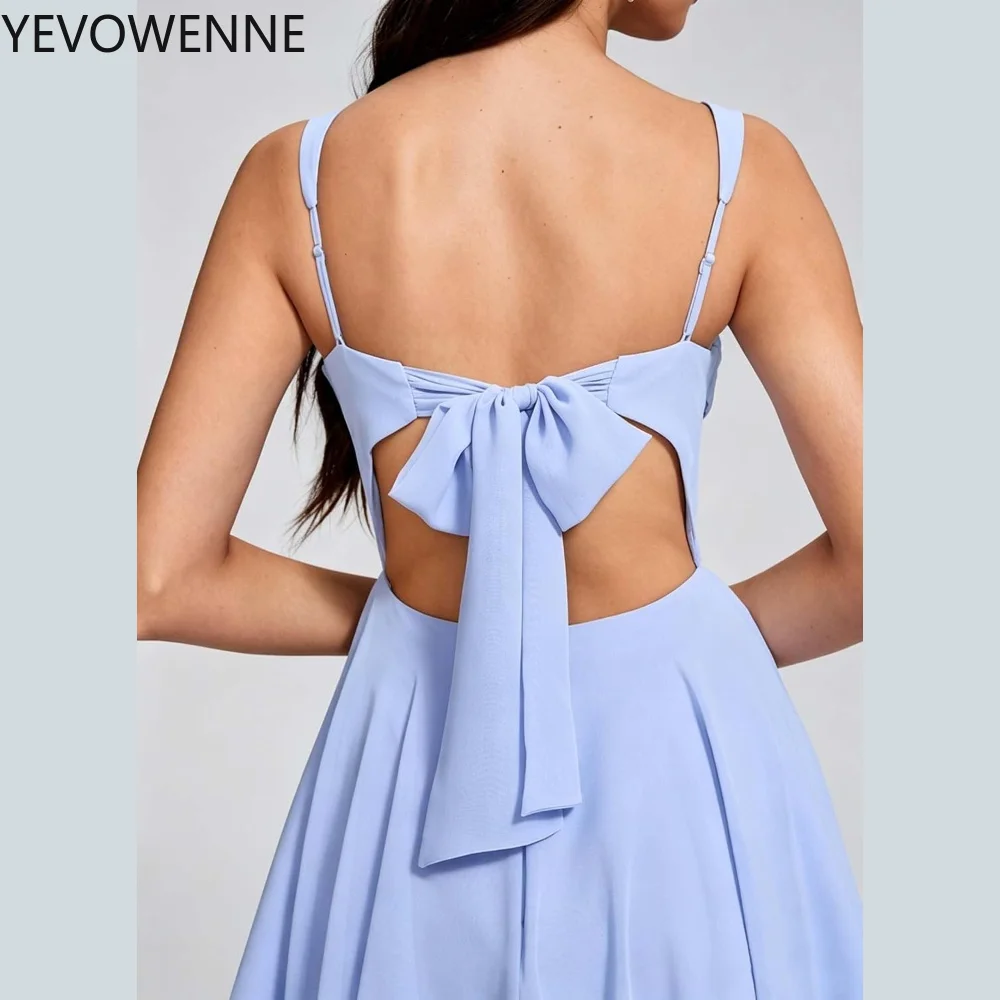 Short Chiffon Vestidos Homecoming Dresses for Teens Ruffle Hem Square Neck A-Line Graduation Short Party Dresses