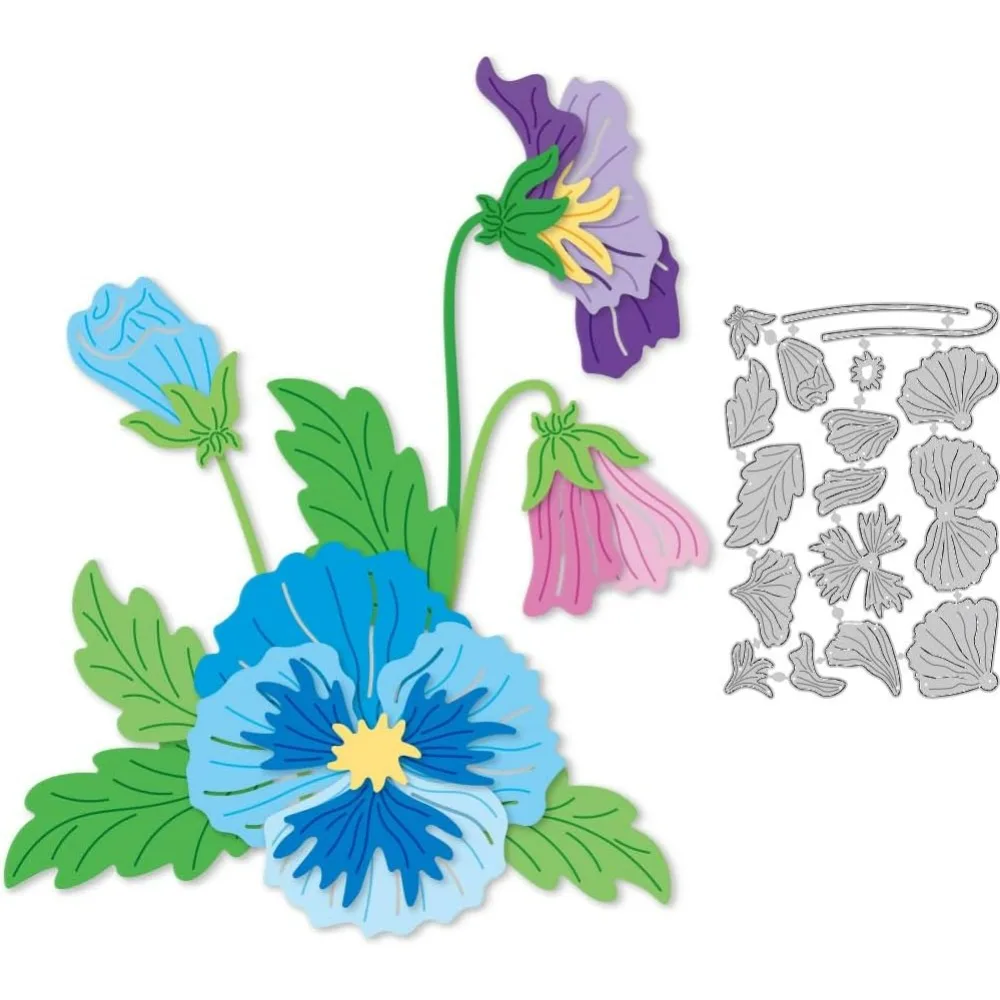 

Pansy Cutting Dies Flower Card Making Die Cut Carbon Steel Phalaenopsis Die Cuts Stencils Card Scrapbooking Embossingb Folder