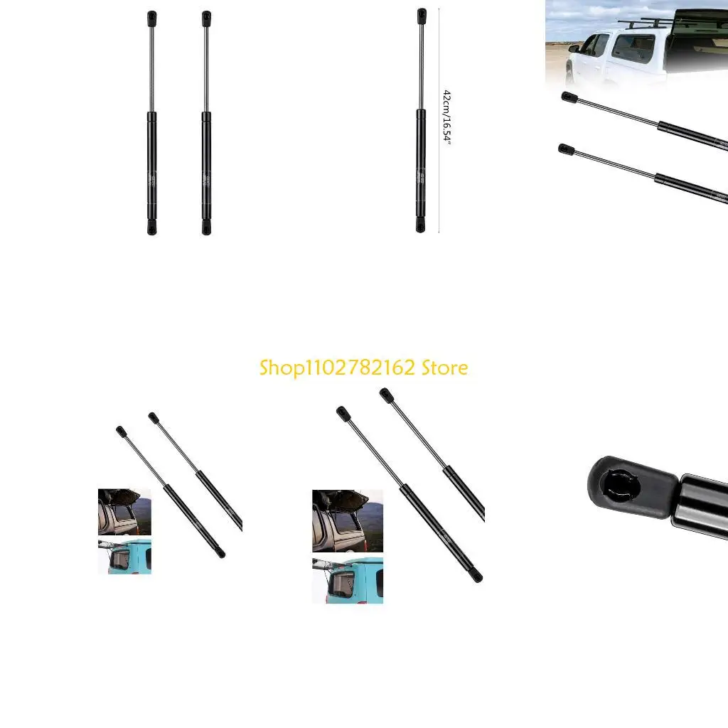 

547B Rear Window Glass Lift Supports Struts Dampers 15.5" 38lbs/169N Lifter Bracket