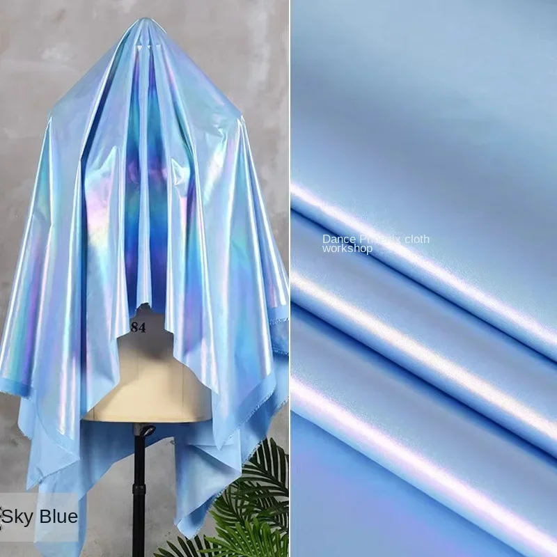 

Down Jacket Fabric Phantom Gradient Sky Blue Waterproof Lightweight Soft Creative Clothing Cloth Diy Sewing Meters Material