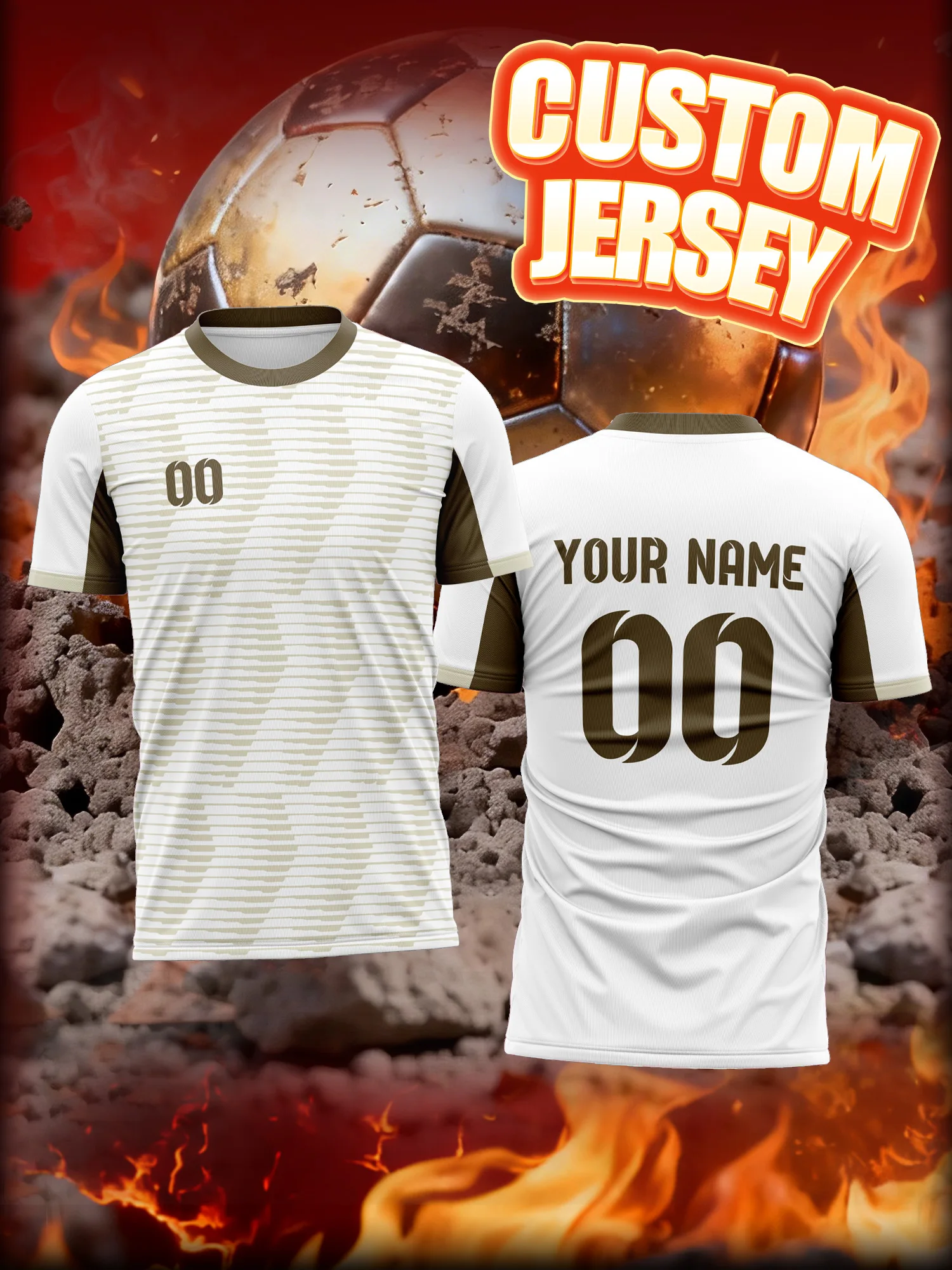 

Футболка для футбола с индивидуальным изображением, номером и именем, тренировочная футболка для любителей, экипировка для любительских игр